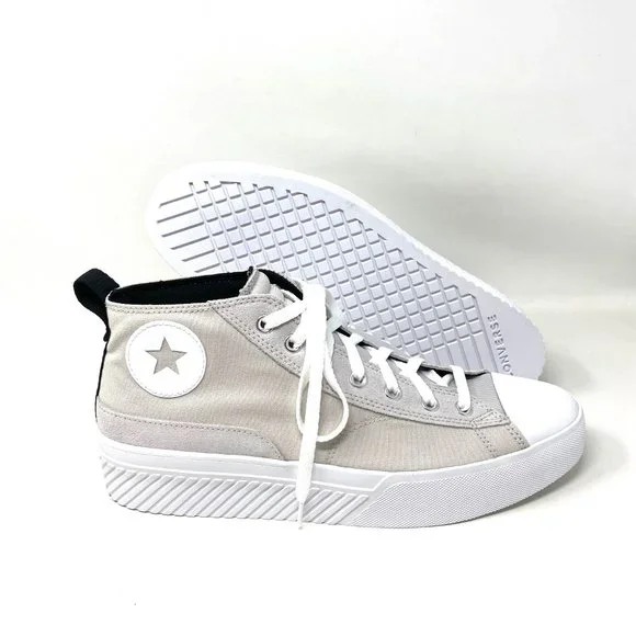 💖MEGA SALE💖Converse Untitl3d CS Mid Pale Putty White Canvas Mens 171927C - Picture 8 of 10